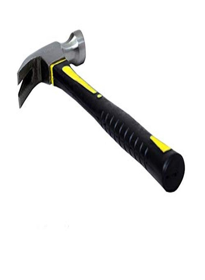 Jon Bhandari Tools 12 oz Claw Hammer with Fiberglass Handle - Heavy Duty Nail Puller & Framing Hammer for Carpentry, Woodworking, DIY & Construction - Shock Absorbing TPR Grip, Hardened Steel Head - Image 3